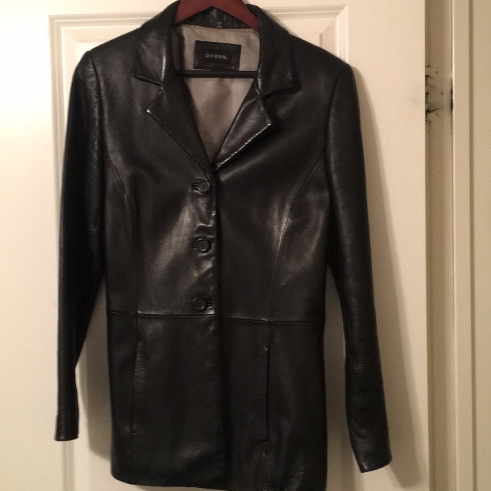 Leather Button Up Jacket - image 4